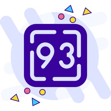 Sekiz numaralı simge vektörü. Bir numaralı işaret. izole edilmiş sınır sembolü çizimi