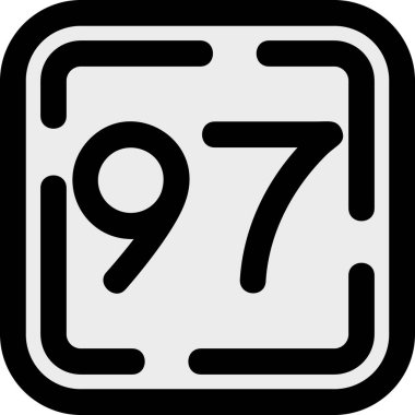 Beyaz arkaplanda 9 numara simgesi, vektör illüstrasyon tasarımı