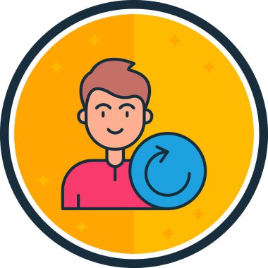 Adamım. Web simgesi basit illüstrasyon