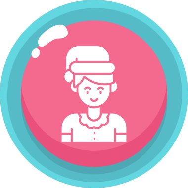 Kadın doktor simgesi. Vektör çizim