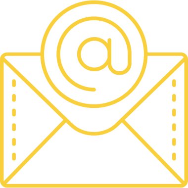 E-posta. Web simgesi basit illüstrasyon