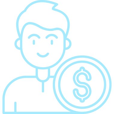 para sikkesi adam simgesi ana hatları biçiminde