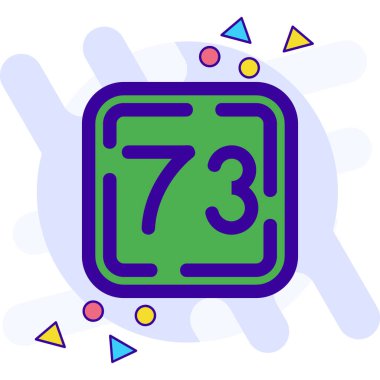 7 numaralı renk vektörü simgesi beyaz üzerine izole edildi