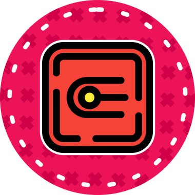 Kumarhane fişi. Basit illüstrasyon