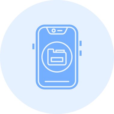 Cep telefonu simgesinin vektör illüstrasyonu