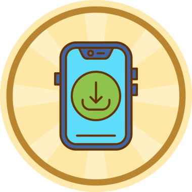 akıllı telefon simgesi vektör illüstrasyonu