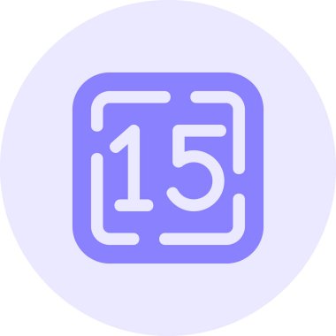 1 numaralı simge vektör.