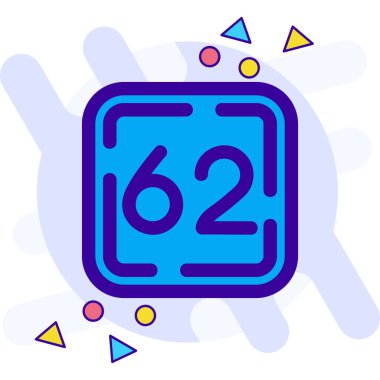 6 numaralı renk numarası vektör çizimi tasarımı