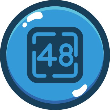 47 saat simgesi, vektör illüstrasyonu