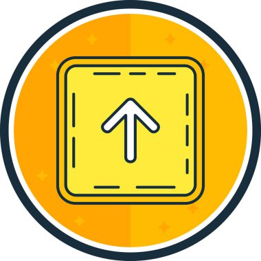 Eğilim biçimi izole edilmiş arkaplanda ok simgesi