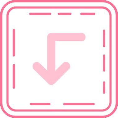 ok aşağı vektör biçiminde simge