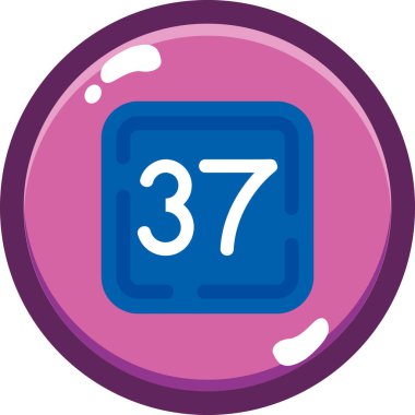 2 numaralı simgenin vektör modern illüstrasyonu