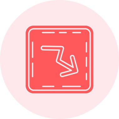 Yol simgesi, vektör illüstrasyonu