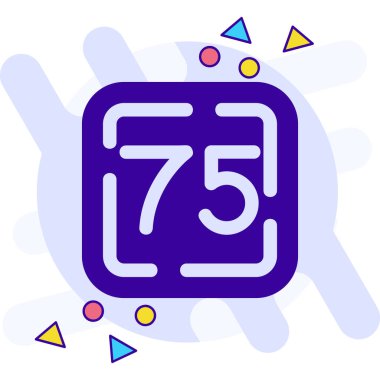 Siyah çizgi kumar makinesi simgesi beyaz arkaplanda izole edildi. Değişken rastgele dinamik şekiller. vektör illüstrasyonu