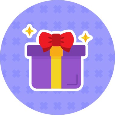 Gift Simgesi Moda Biçiminde İzole Arkaplan