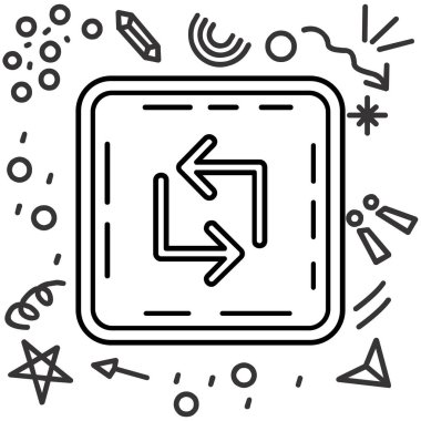 yön simgesi tasarımı, vektör illüstrasyonu