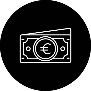 Euro dolar vektör kabartması düz simge tasarımı