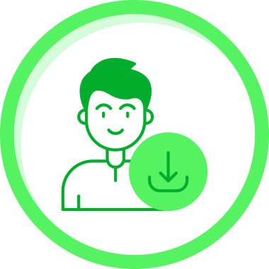 Çemberli bir adamın vektör çizimi