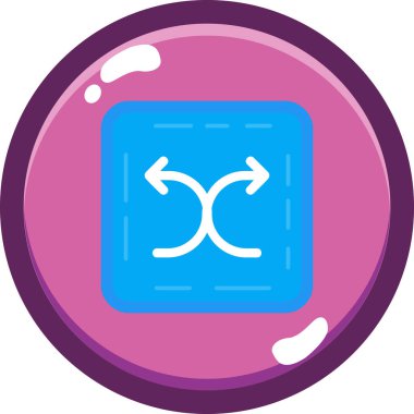 Mavi ve pembe bir sıvının vektör illüstrasyonu