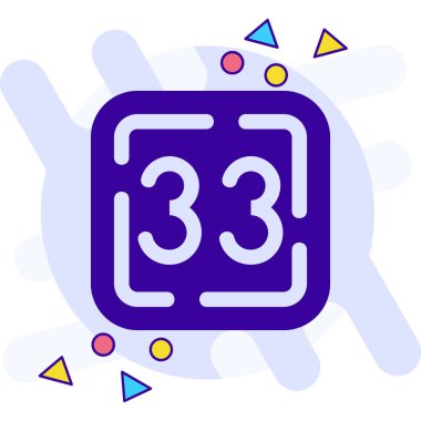 Beyaz arka planda 35 fi simgesi olan akıllı çizgi saati. Nesnelerin interneti. Renkli taslak konsepti. vektör.