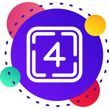 beyaz arkaplanda 4 simge izole edilmiş renk çizgisi takvimi. Etkinlik günü. Mutlu noeller ve mutlu yıllar. eğimli çember şekilleri.