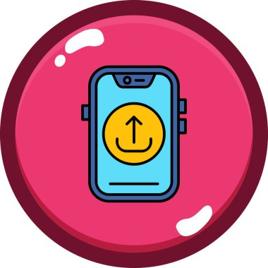 Akıllı telefon. Web simgesi basit illüstrasyon