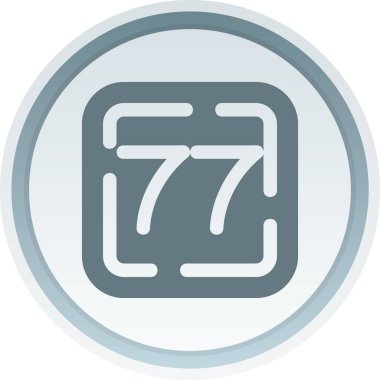 Moda tarzı izole edilmiş arkaplanda yedi simge