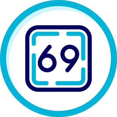 6. Simge işaretinin vektör illüstrasyonu