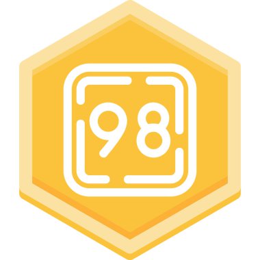 9 numaralı simge, vektör illüstrasyonu