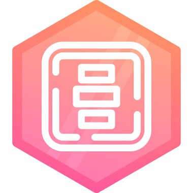 Altıgen biçiminde altıgen simgesi