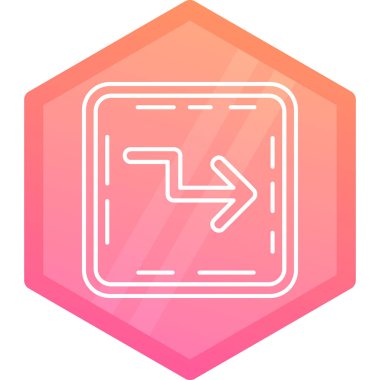 çizgi konumu simgesi beyaz arkaplanda izole edildi. Konum işareti. Renkli taslak konsepti. vektör.