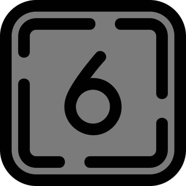 6 günlük doldurulmuş bir simge, takvim, 6 günlük simge, dizayn.