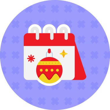 Noel takvim simge vektör çizim