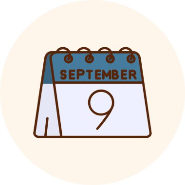 Takvim simgesinin vektör illüstrasyonu