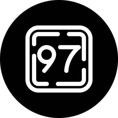 9 b modern simgesinin vektör illüstrasyonu