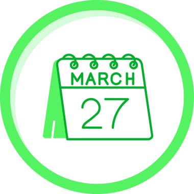 7 Mart takvim tarihi simgesi