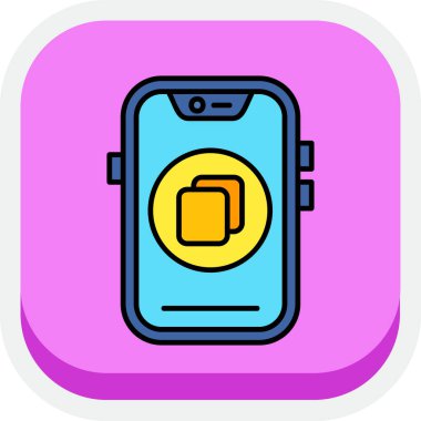 Batarya ikonu vektör illüstrasyonlu akıllı telefon