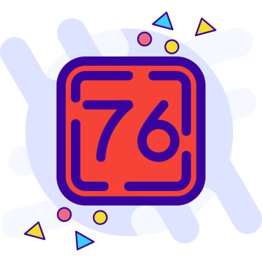 Çizgi romanda sekiz numaralı simge. yedi numara vektör karikatür çizimi