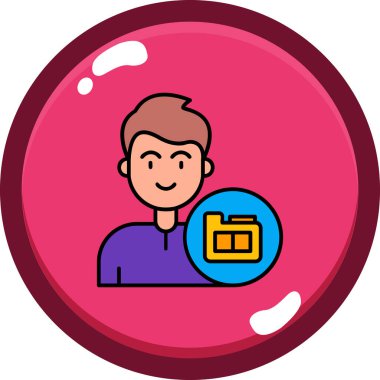 Çantalı bir adamın vektör çizimi