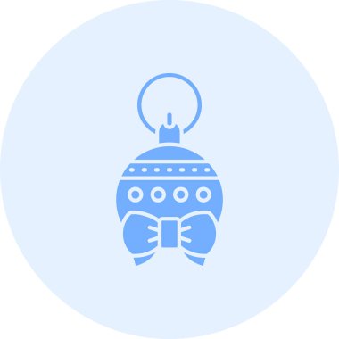 Noel topu ikonu vektör illüstrasyonu