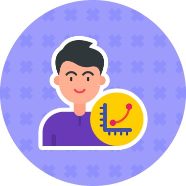 Adamım. Web simgesi basit illüstrasyon