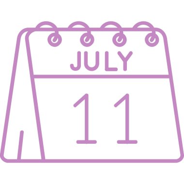 Bir günlük takvim simgesinde 1 Temmuz tarihi