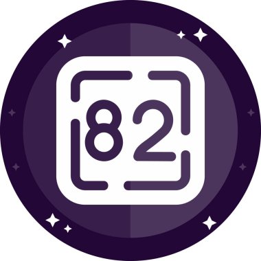 - Sekiz. 27 yaşında. Yedinci ikon. vektör illüstrasyonu