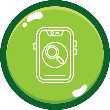 Tıbbi maske simgesi olan akıllı telefon, vektör tasarımı