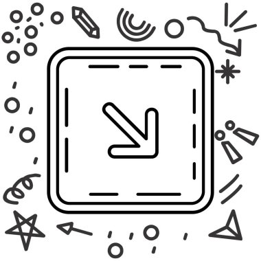 özet biçiminde yön ok yönü simgesi