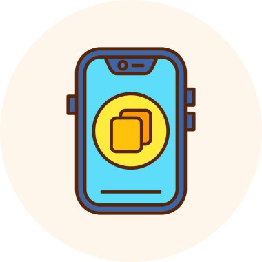 Batarya vektör çizimine sahip akıllı telefon