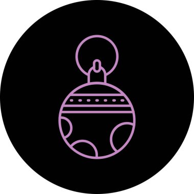 Eşsiz Noel Topu Vektör Hattı Simgesi