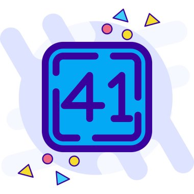 4 numaralı renkli resim ikonu tasarımı. özet vektör illüstrasyonu.