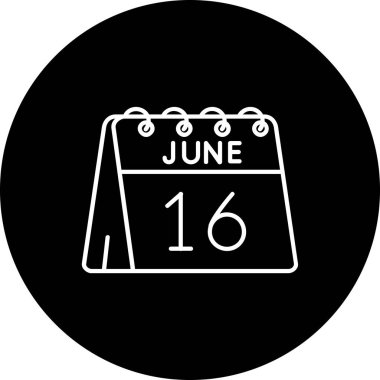 Haziran tarihli kişisel takvimle illüstrasyon