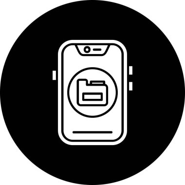 Vektör akıllı telefon simgesi, vektör illüstrasyonu